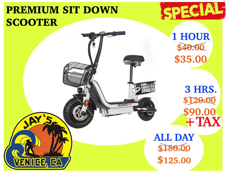 PREMIUM SIT DOWN SCOOTER - JAY'S RENTALS